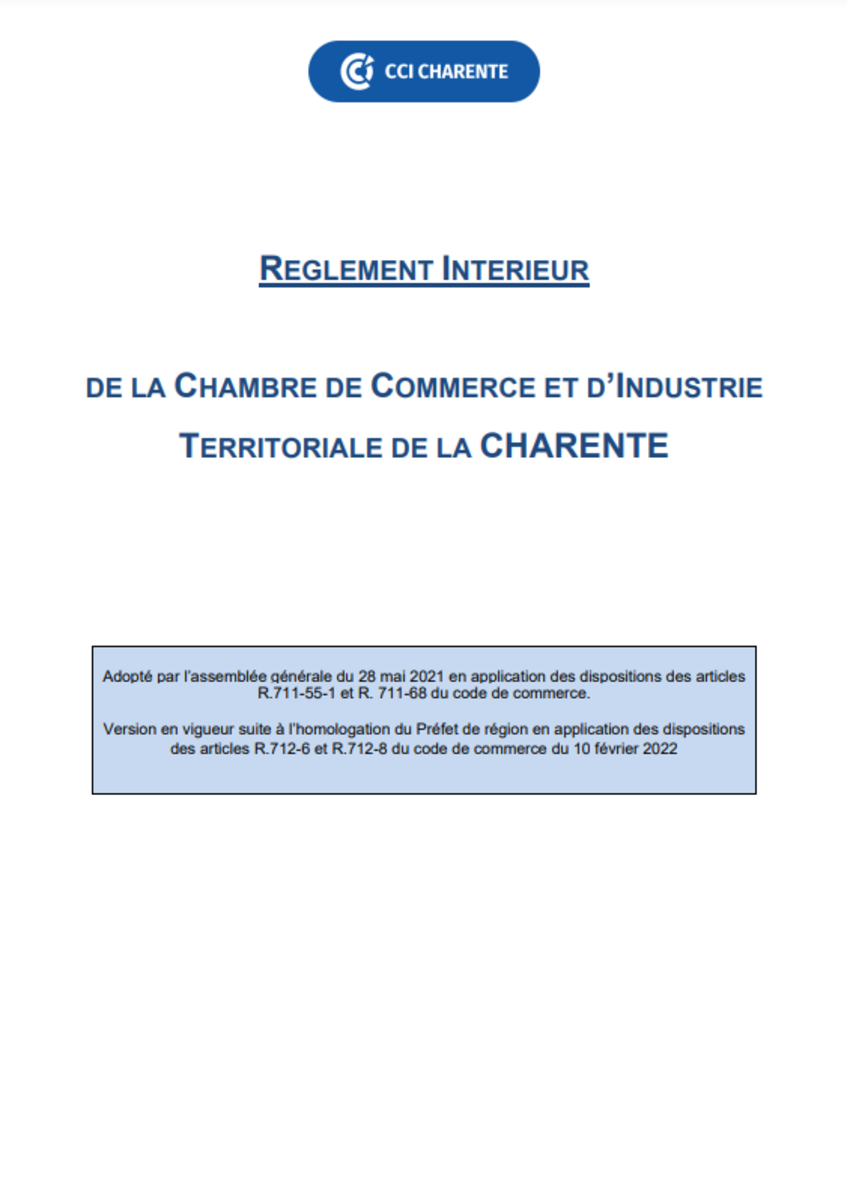 Règlement intérieur