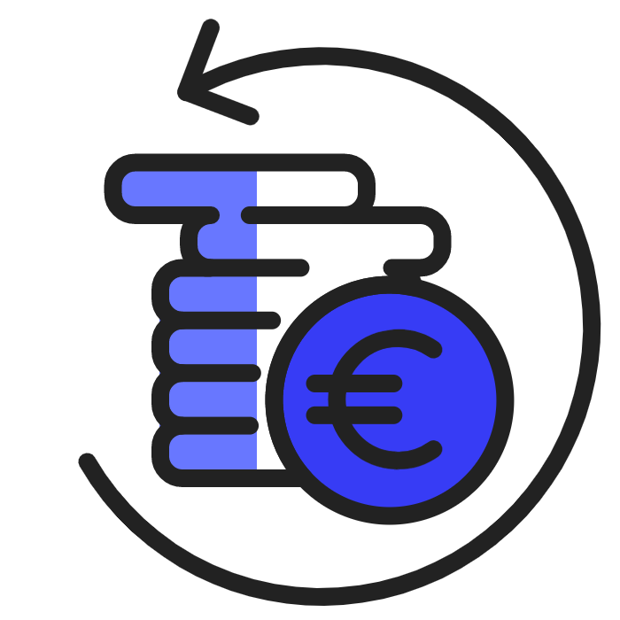 picto budget bleu sombre