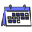 calendrier 2 bleu sombre