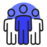 groupe bleu sombre