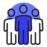 groupe bleu sombre
