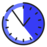 horloge bleu sombre