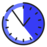horloge bleu sombre