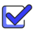 validation bleu sombre